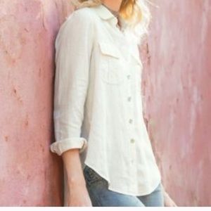 Soft Surroundings Verona Cream Button Up